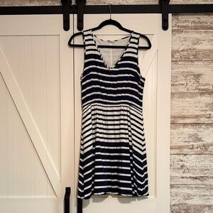 GAP Navy and White Striped Dress
